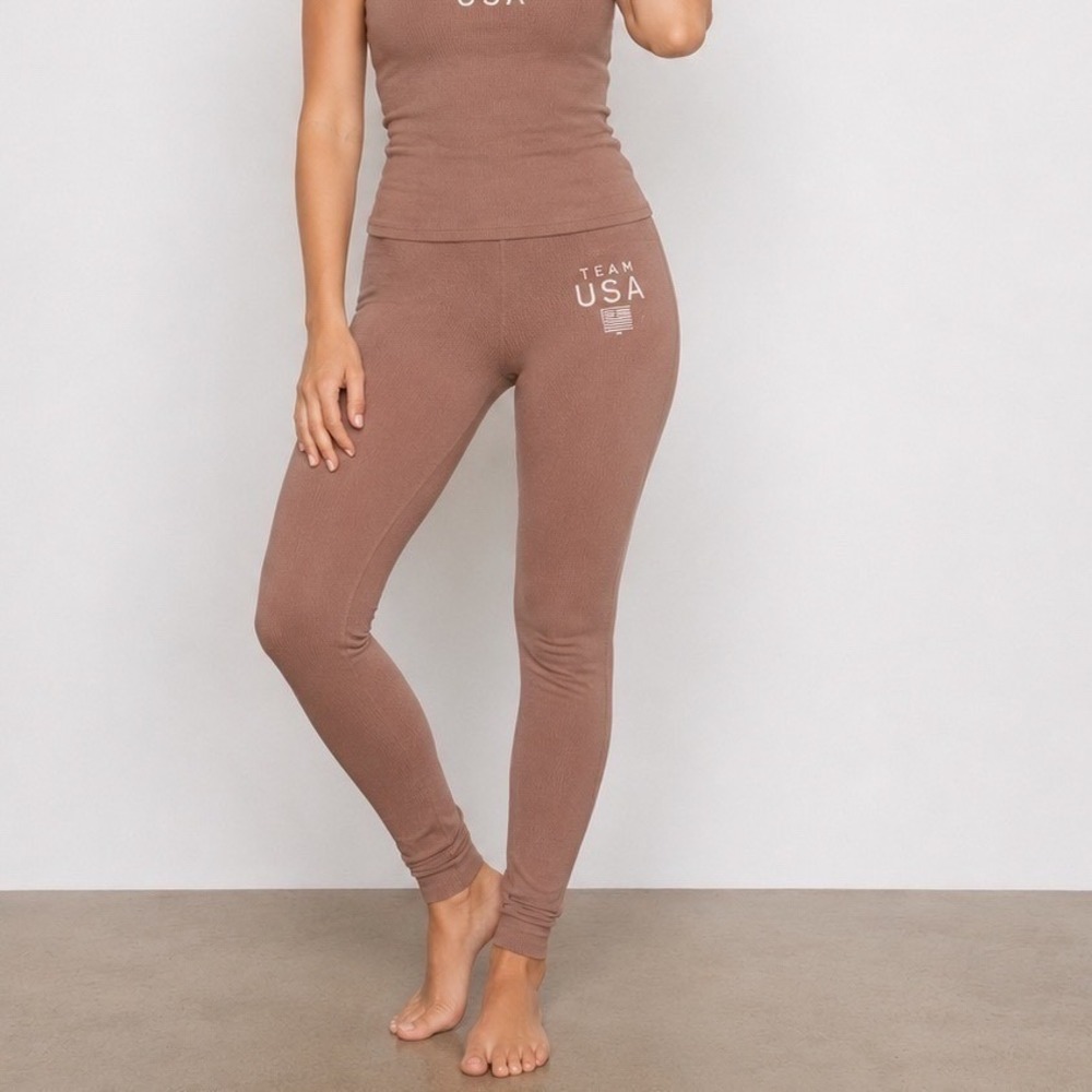 SKIMS Soft Lounge Rib Leggings Team USA Sienna Small